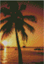 Закат с пальмой